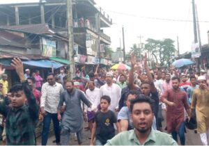 সরকারের পতনে কানাইঘাটে বিভিন্ন এলাকায় আনন্দ মিছিল